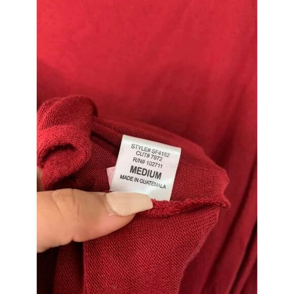 Gibsonlook Convertible Neckline Cozy Fleece Sweater Mulberry Wine Medium NEW - Picture 7 of 7